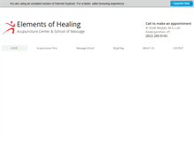 Tablet Screenshot of elementsofhealing.net